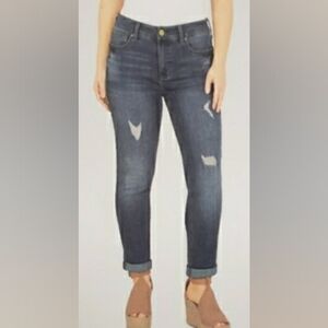 Seven7 Womens Weekend Slim Fit Jean Size 16 High Rise Distressed